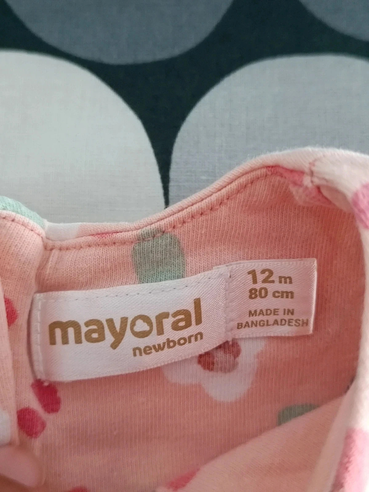 Mayoral jurk 12 maanden - Roze bloemen & schattige strik 🌷 – photo 4